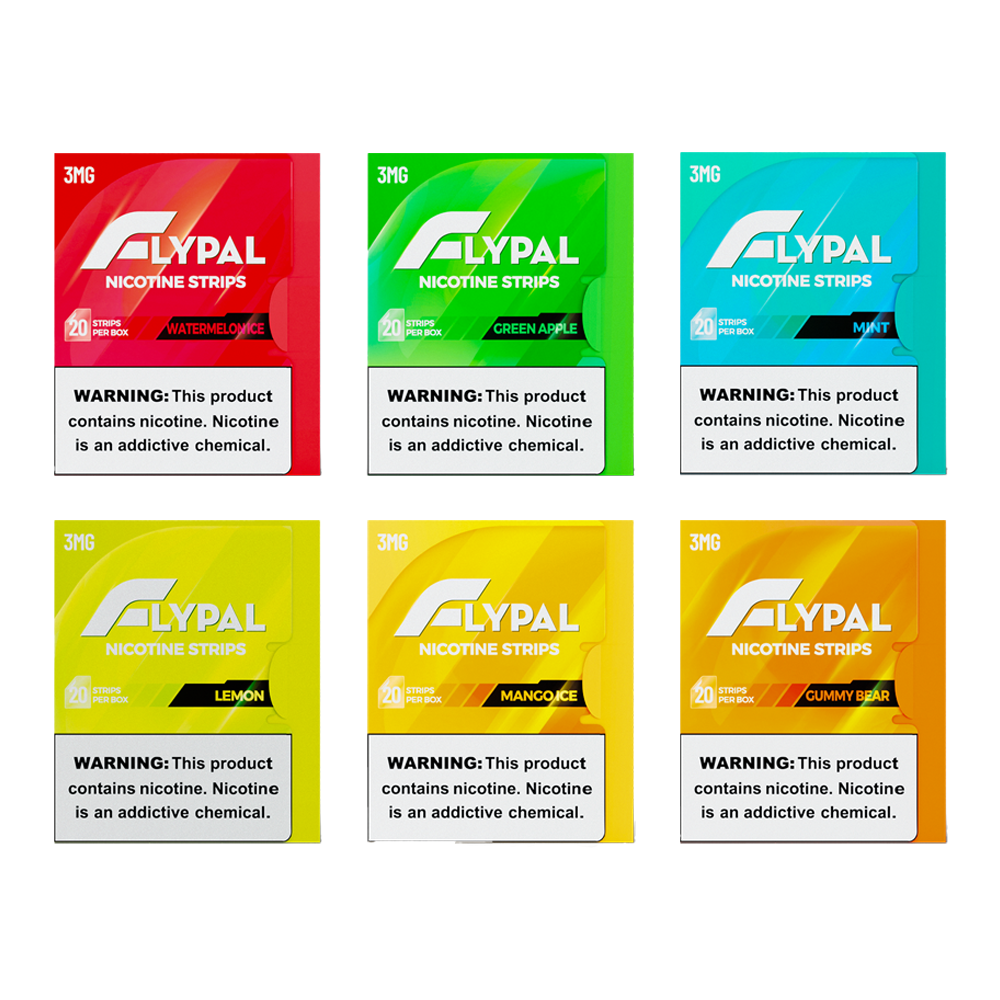 Flypal Nicotine Strips (20ct Boxes) 5pc Display Group Photo