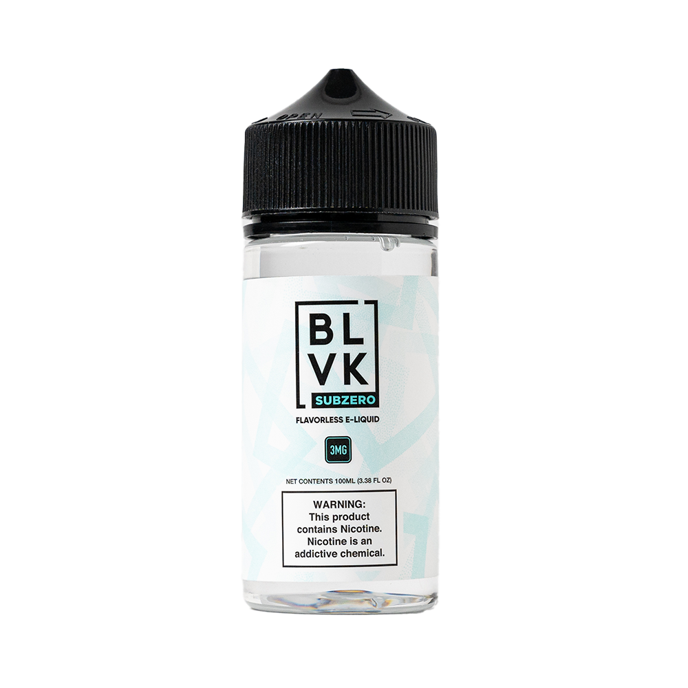 Flavorless BLVK SUBZERO Series 100mL bottle