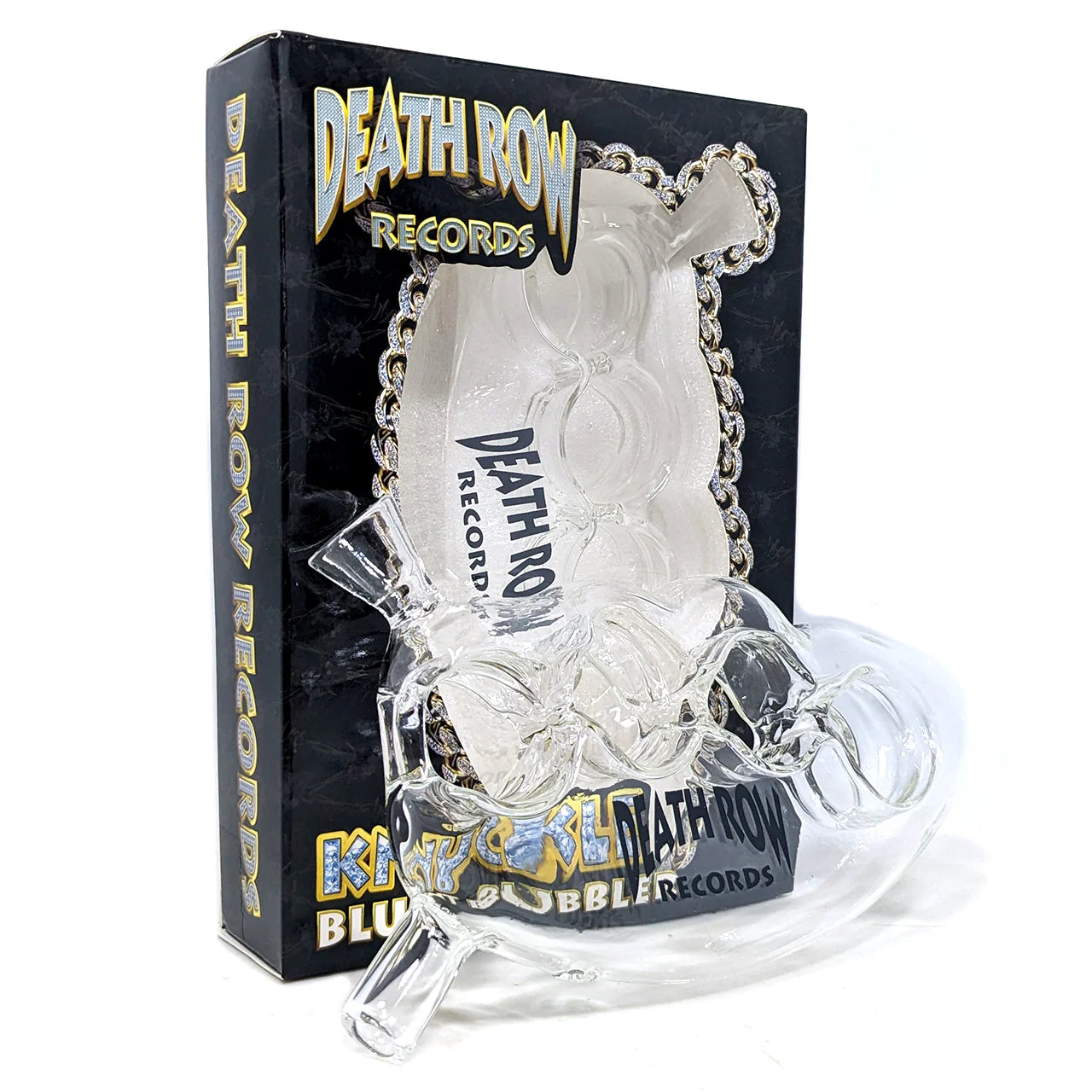 Death Row Records (Water Pipe) 6" Knuckle Blunt Bubbler with packaging