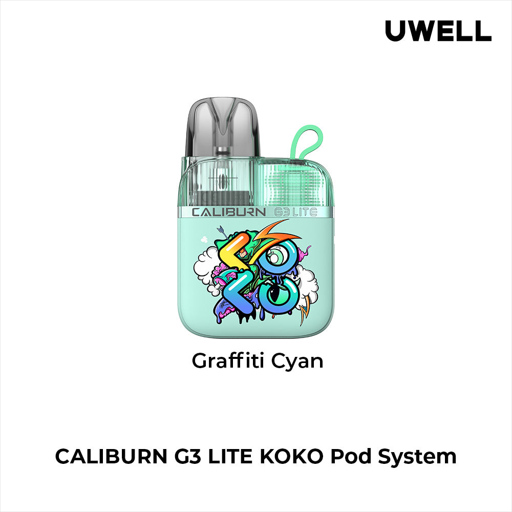 Uwell Caliburn G3 Lite KOKO Pod System Graffiti Cyan