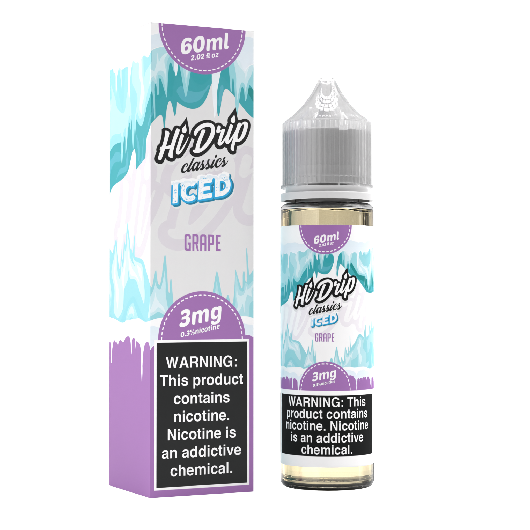 Grape Iced by Hi-Drip Classics E-Liquid 60ML with Packaging