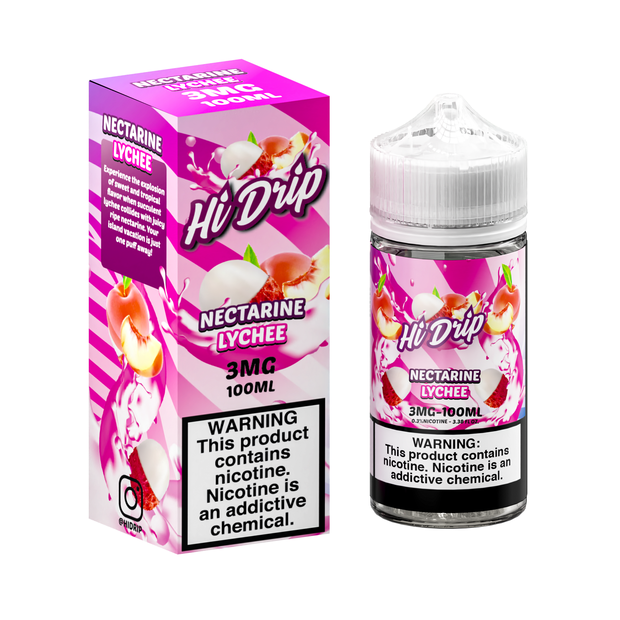 Nectarine Lychee by Hi-Drip E-Juice 100ml with Packaging