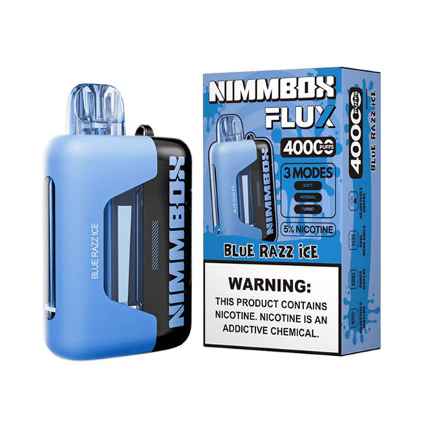 NimmBox Flux Disposable blue razz ice with packaging
