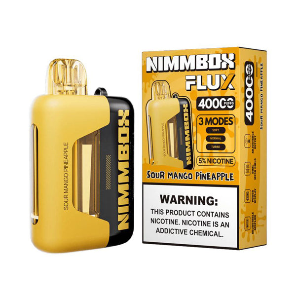 NimmBox Flux Disposable sour mango pineapple with packaging