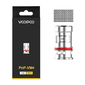 VooPoo PnP Replacement Coils (Pack of 5) PnP VM4 Vinci 0.6ohm with Packaging
