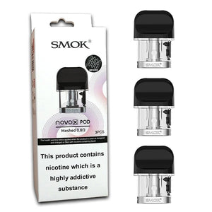 SMOK Novo X Replacement Pods (3-Pack) Meshed 0.8ohm Bright Black	