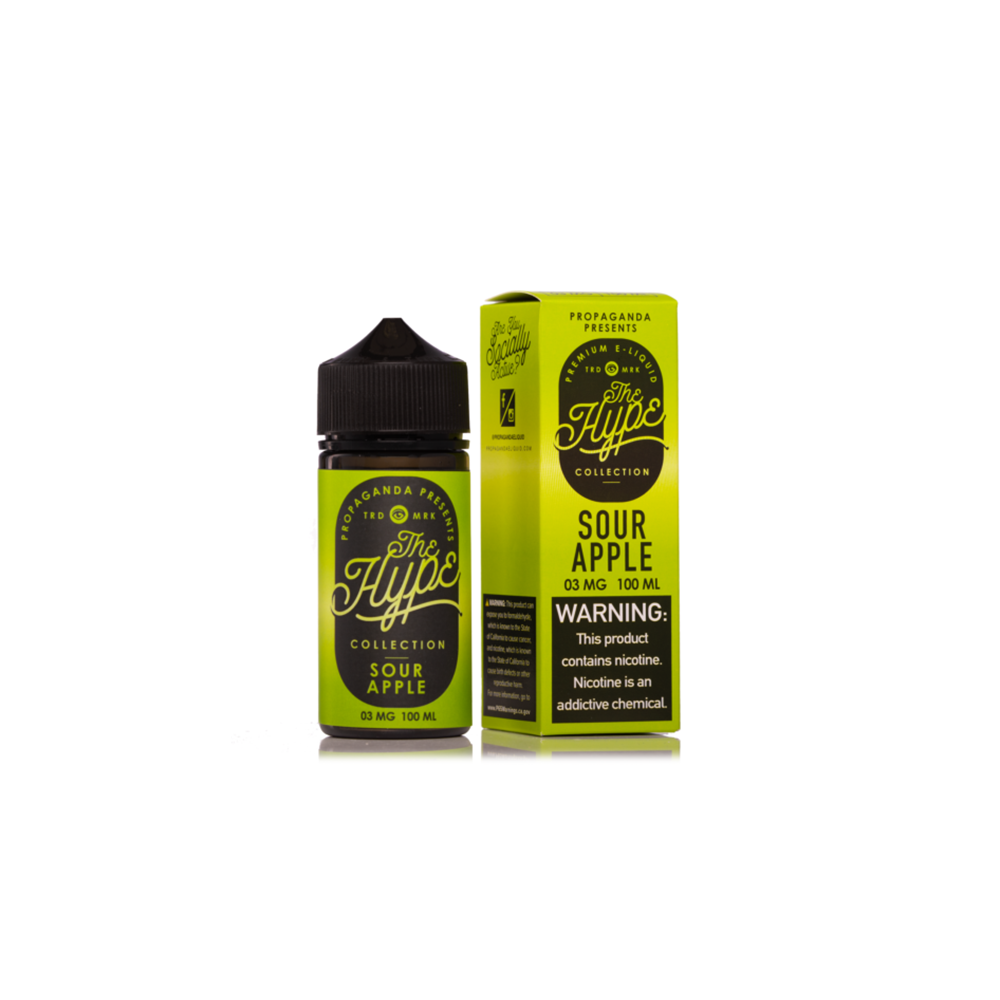 Sour Apple by The Hype Collection 100ml with packaging