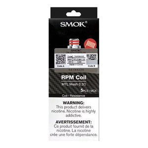 SMOK RPM40 Replacement Coils (Pack of 5) - RPM Coil MTL Mesh 0.3ohm