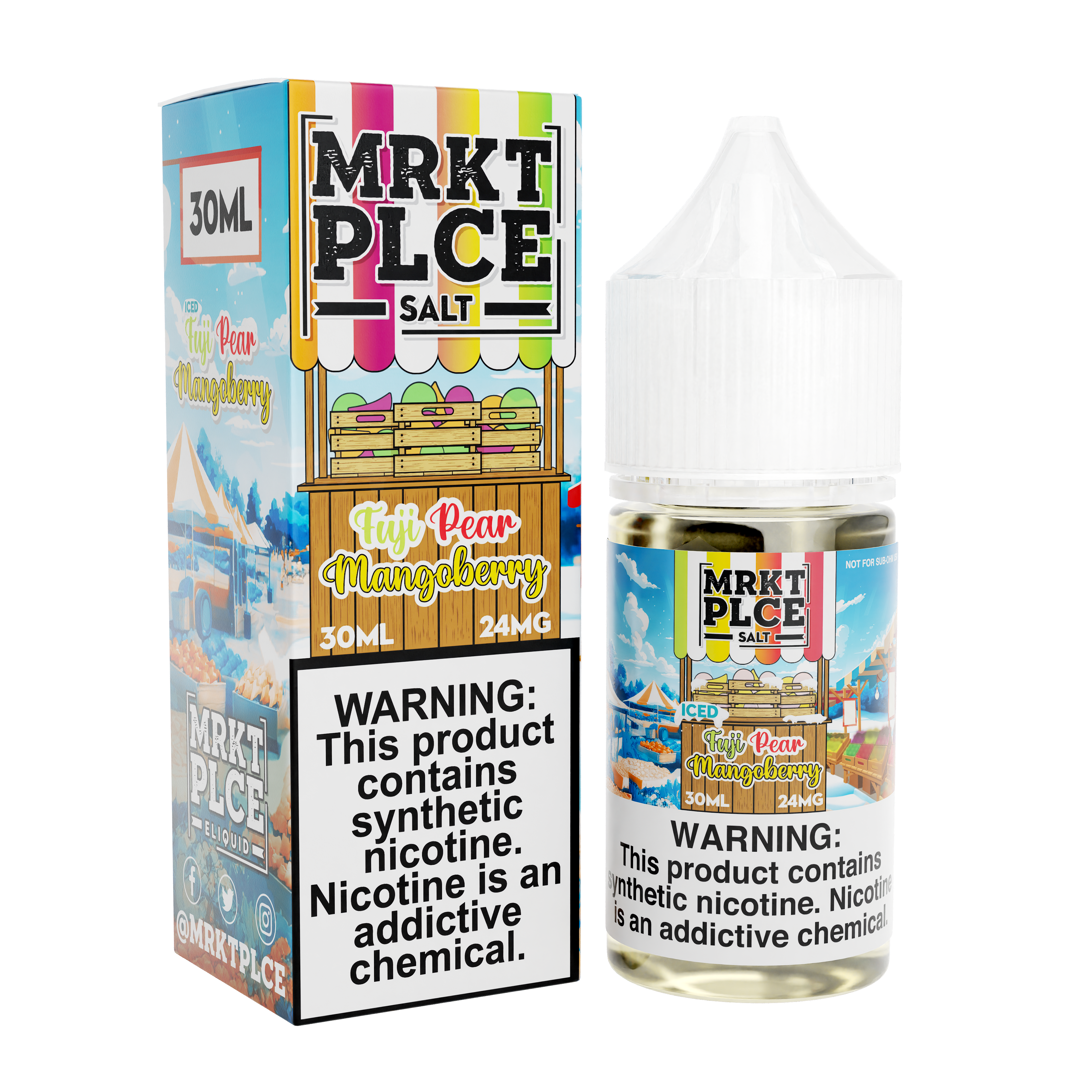 Iced Fuji Pear Mangoberry by MRKT PLCE Salts 30mL with Packaging