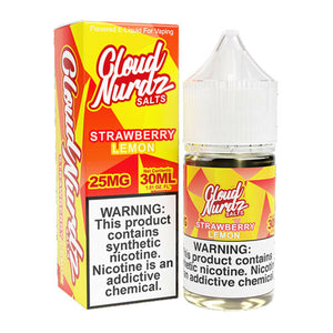 Strawberry Lemon by Cloud Nurdz TFN Salts 30mL with Packaging