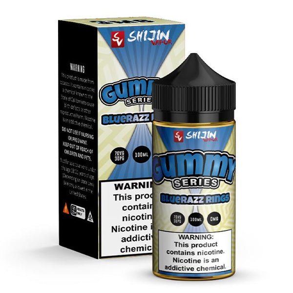 Bluerazz Rings by Shijin Vapor Gummy O's Series 100mL with Packaging