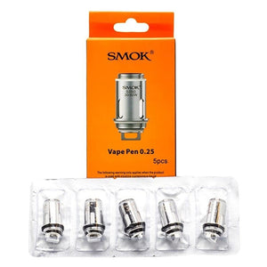 SMOK Vape Pen Coils (5-Pack) Dual Coil 0.25ohm with Packaging