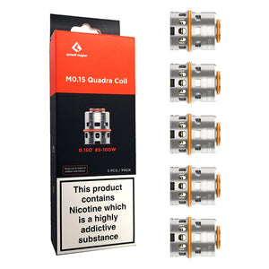 Geekvape M Series Coils (5-Pack) M0.15 Quadra 0.15ohm with Packaging