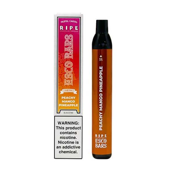 Vape 100 Ripe Esco Bars Mesh Disposable | 2500 Puffs | 6mL Peachy Mango Pineapple with Packaging