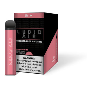 Lucid Air Tobacco-Free Nicotine Disposable | 5000 Puffs | 16.7mL Grapefruit Ice with Packaging