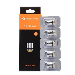 Geekvape S 0.15 ohm 80-90W Series Coils | 5-Pack With Packaging