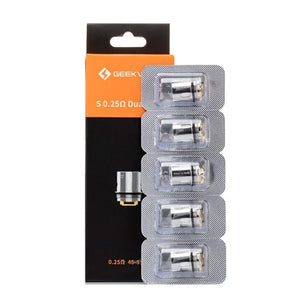 Geekvape S 0.25 ohm 45-55W Series Coils | 5-Pack With Packaging