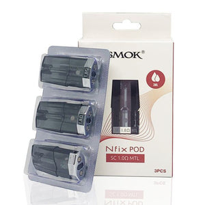 SMOK Nfix Pods (3-Pack) Sc Mtl 1.0ohm 3 Pack	