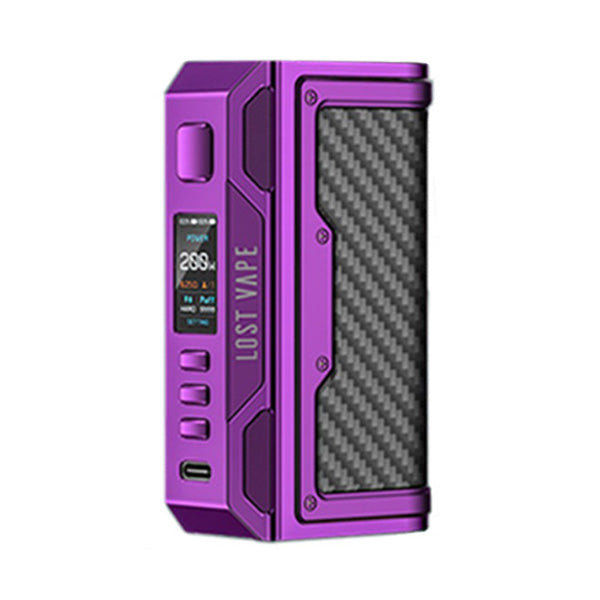 Lost Vape Thelema Quest 200W Mod Purple Carbon Fiber 2