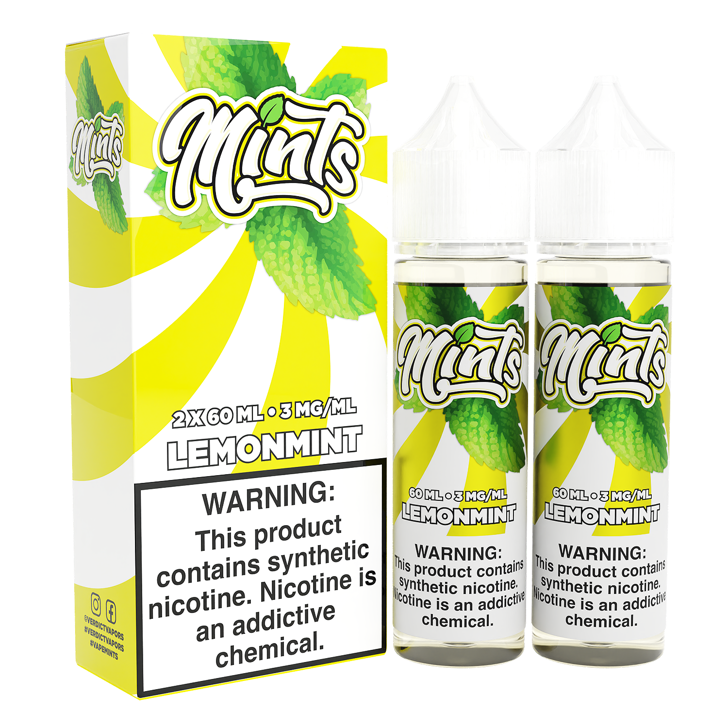 Lemonmint by Mints Series 2x 60mL 3mg bottle with packaging