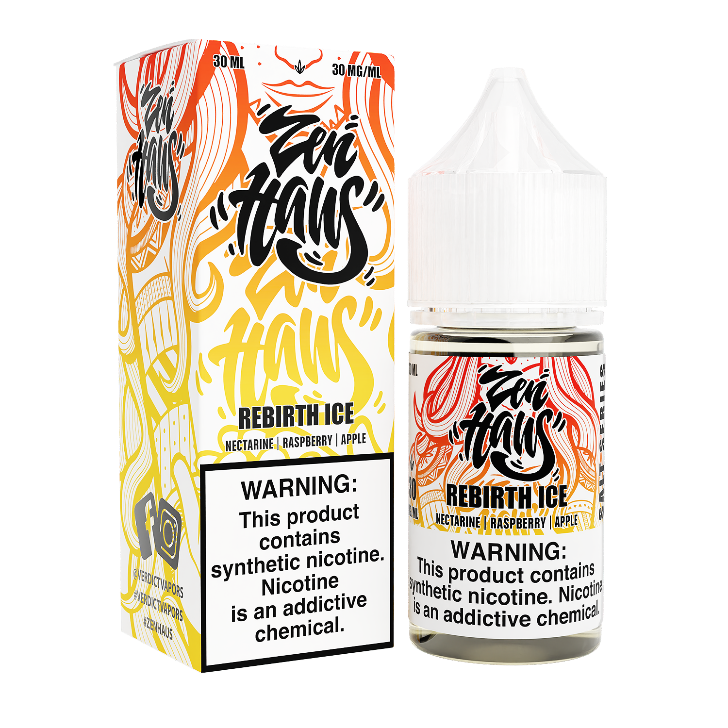 Rebirth ICE by ZEN HAUS SALTS E-Liquid 30ml with Packaging