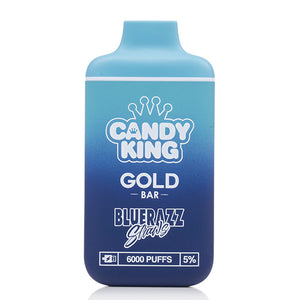 Candy King Gold Bar Disposable | 6000 Puffs Blue Razz Straws	