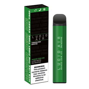 Lucid Air Tobacco-Free Nicotine Disposable | 5000 Puffs | 16.7mL Mango Dew Ice with Packaging