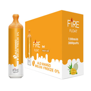 Fire Float Zero Nicotine Disposable | 3000 Puffs | 8mL Aloe Mango Melon Freeze with Packaging