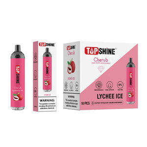 Topshine Disposable | 4500 Puffs | 10mL Lychee Ice with Packaging and Box
