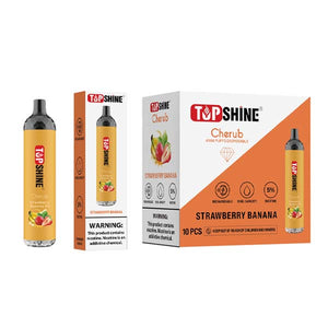 Topshine Disposable | 4500 Puffs | 10mL Strawberry Banana	with Packaging and Box
