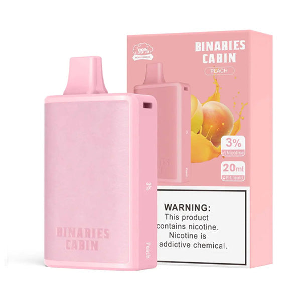 HorizonTech – Binaries Cabin Disposable | 10,000 puffs | 20mL Peach with Packaging