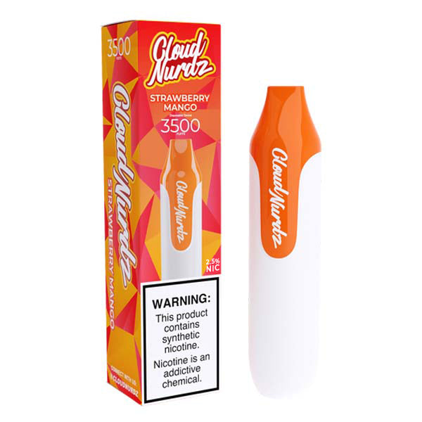 Cloud Nurdz Disposable Series | 3500 Puffs | 10mL  Strawberry Mango with Packaging