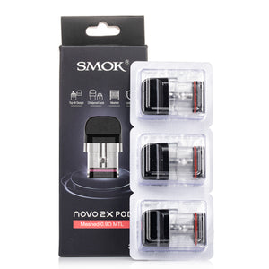 SMOK Novo 2x Replacement Pod | MTL 0.9ohm 2mL | 3-Pack With Packaging