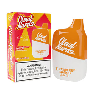 Cloud Nurdz Disposable | 4500 Puffs | 12ml Strawberry Mango 2.5% with Packaging