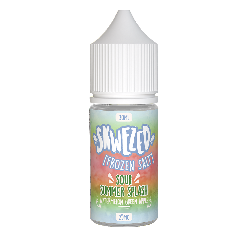 Frozen Sour Summer Splash (Watermelon Green Apple Ice) by Skwezed Salt 30ml bottle