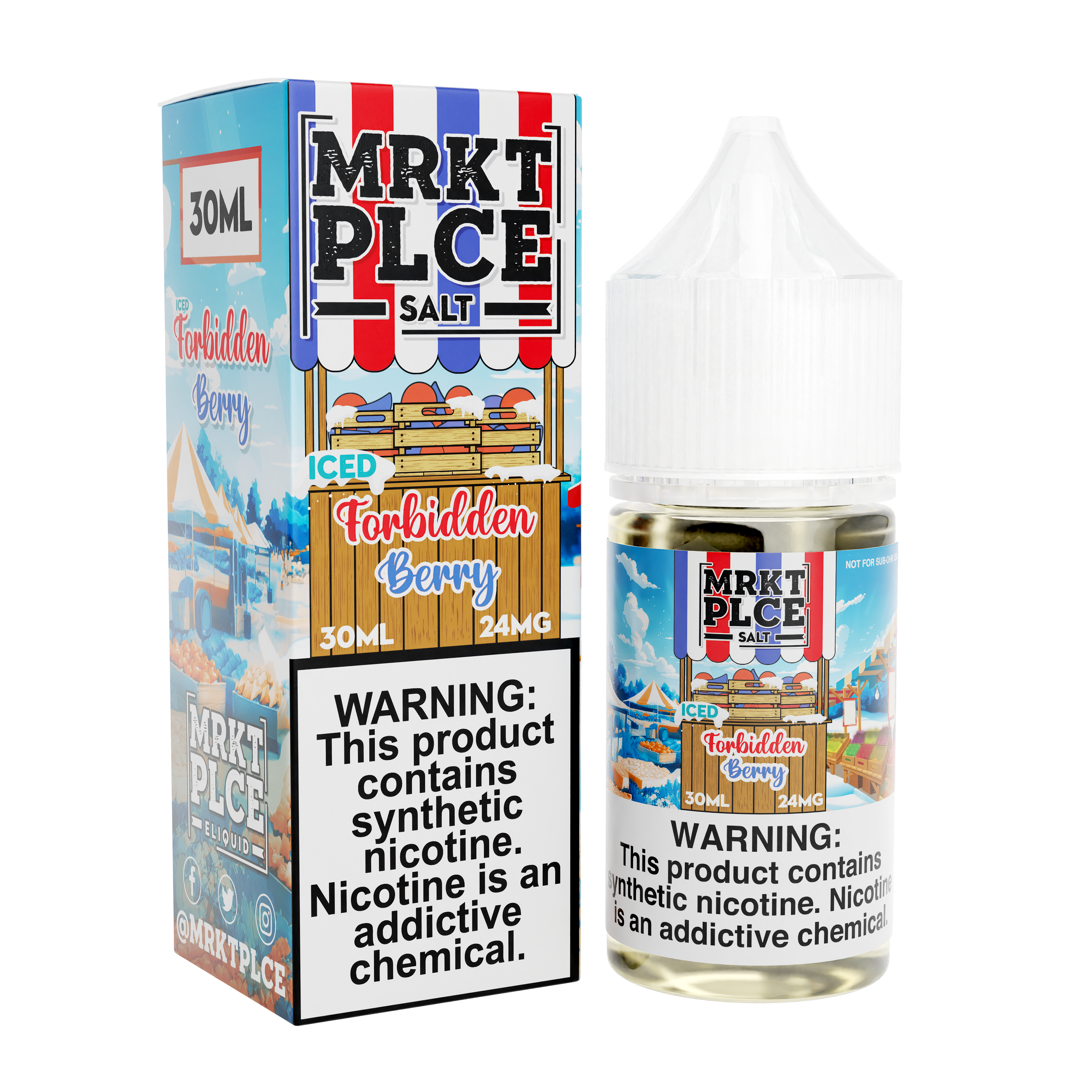 Iced Forbidden Berry by MRKT PLCE Salts 30mL with Packaging