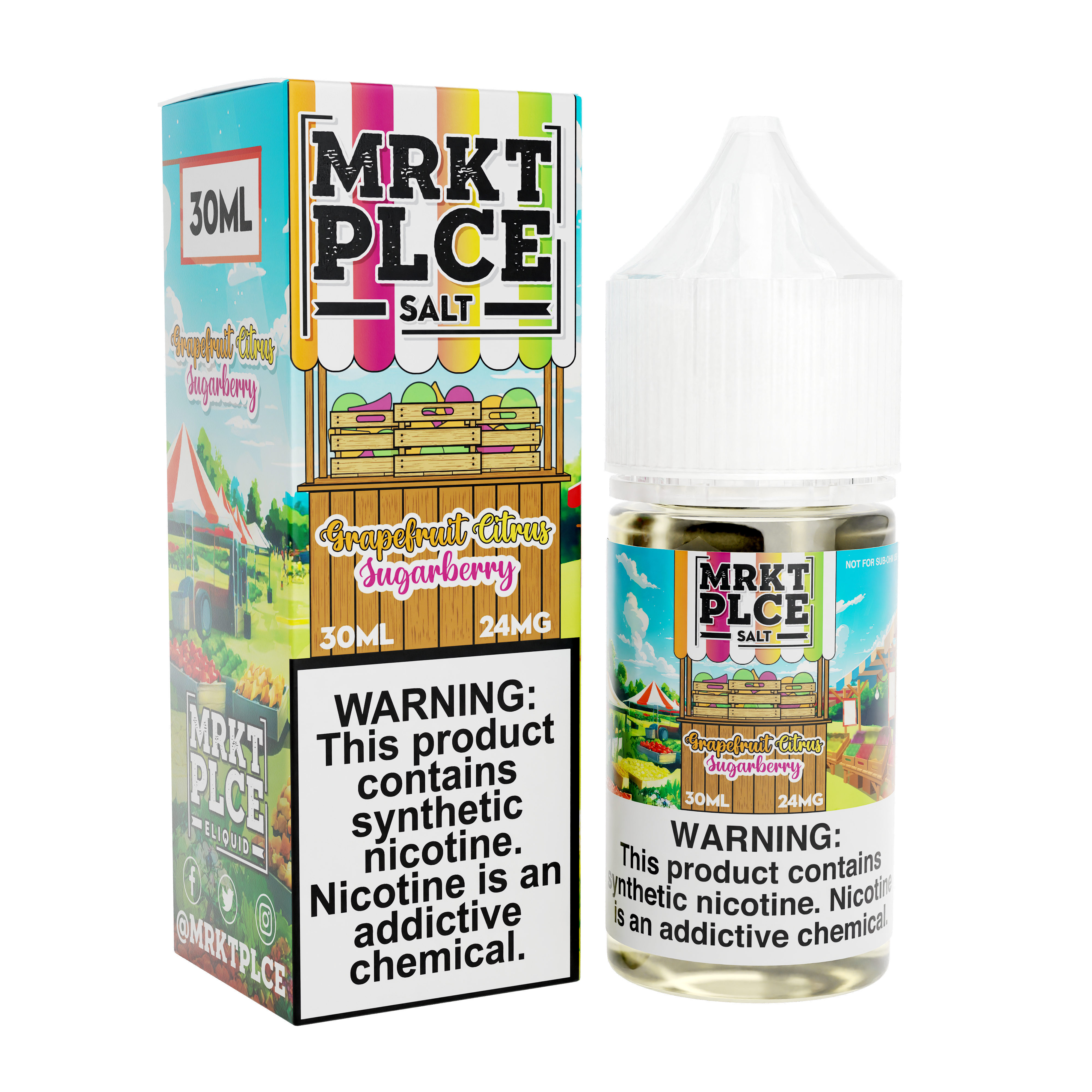 Grapefruit Citrus Sugarberry by MRKT PLCE Salts 30mL with Packaging