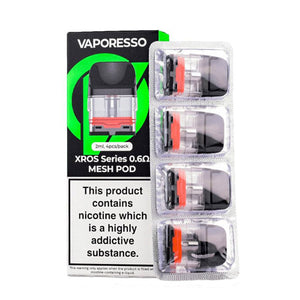 Vaporesso XROS Pods | 4-Pack - 0.6 ohm with packaging