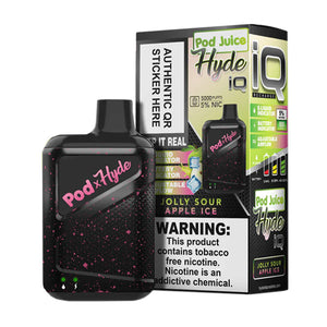 Pod Juice – Hyde IQ Disposable | 5000 Puffs | 8mL Jolly Sour Apple Ice	 with Packaging