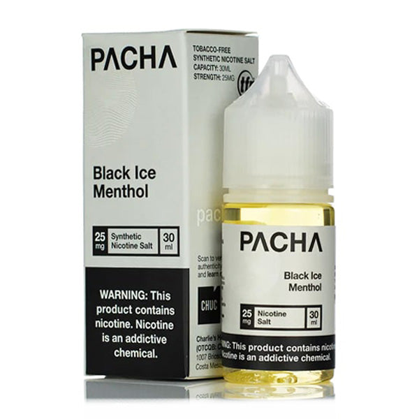 Black Ice Menthol by Pachamama Salts TFN 30mL with Packaging