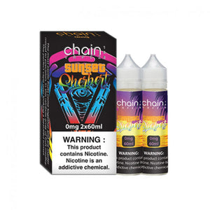 Sunset Sherbert by Chain Vapez 120mL (2x60mL) with Packaging