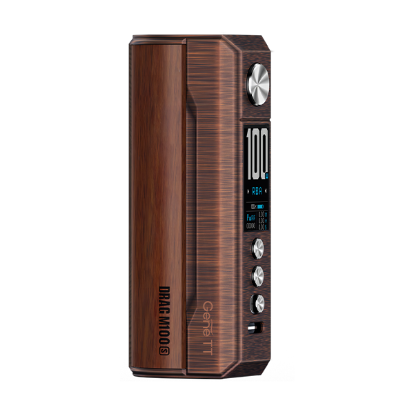 VooPoo Drag M100S Mod Antique Brass Padauk