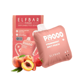 Elf Bar PI9000 Disposable | 9000 Puffs | 19mL | 4% Strawberry Juicy Peach with Packaging