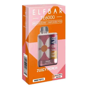 Elf Bar TE6000 Disposable Juicy Peach Packaging