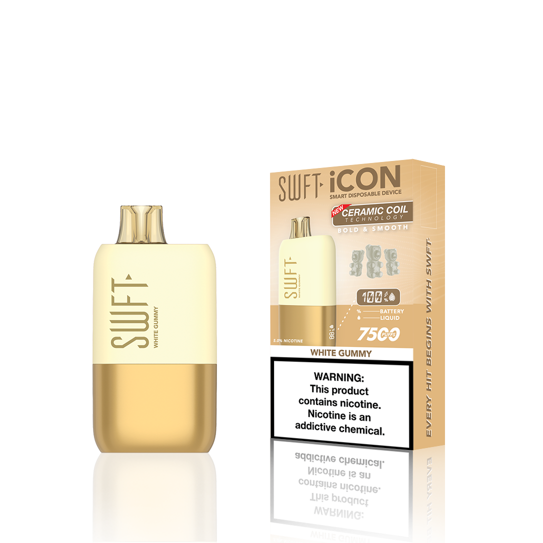 SWFT Icon Disposable | 7500 Puffs | 17mL | 5% White Gummy with Packaging