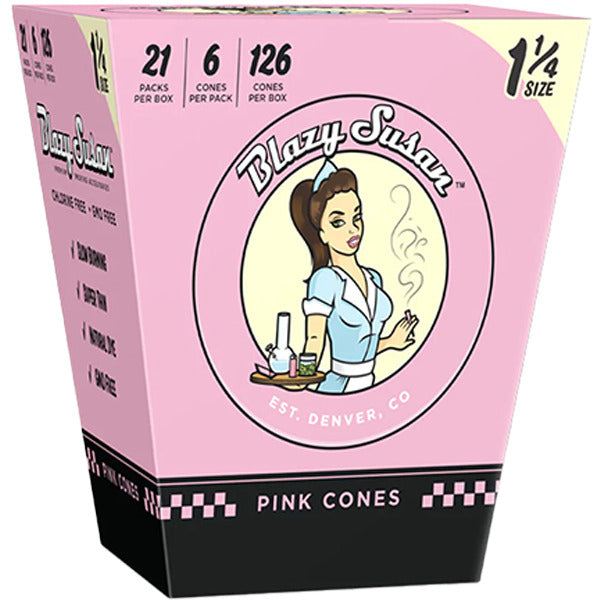 Blazy Susan 1 1/4 Pink Cones (6ct/21pk) 