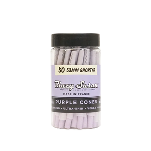 Blazy Susan Shortys 53mm Cones (50ct Jar) – Purple Cones