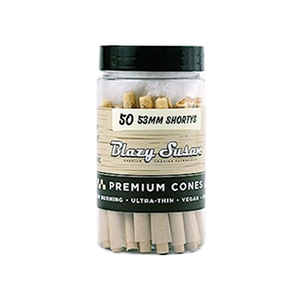 Blazy Susan Shortys 53mm Cones (50ct Jar) – Unbleached Cones