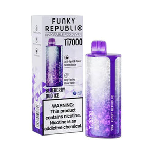 Funky Republic Ti7000 Disposable Blueberry Duo Ice with Packaging
