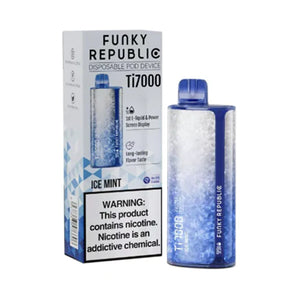 Funky Republic Ti7000 Disposable Ice Mint with Packaging